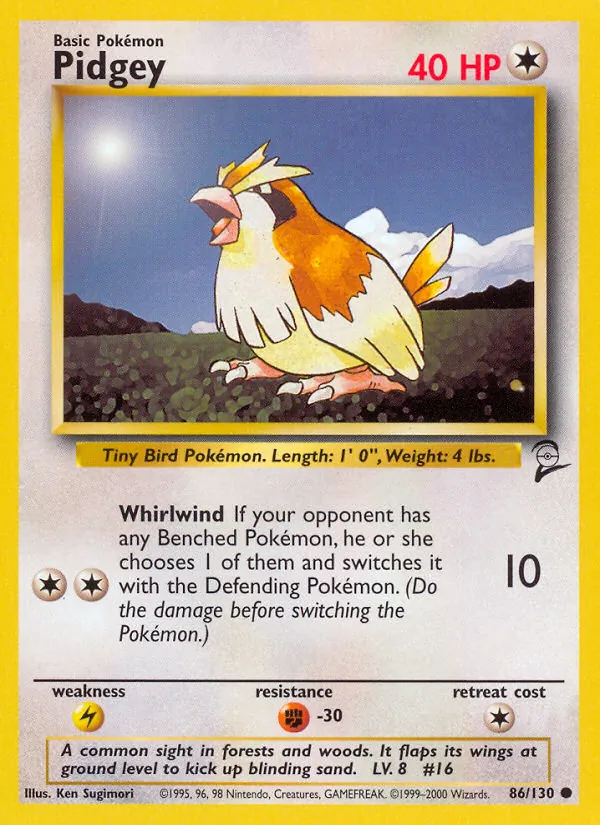 Pidgey Base Set 2 86/130