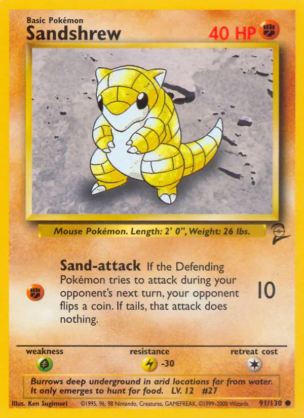 Sandshrew Base Set 2 91/130