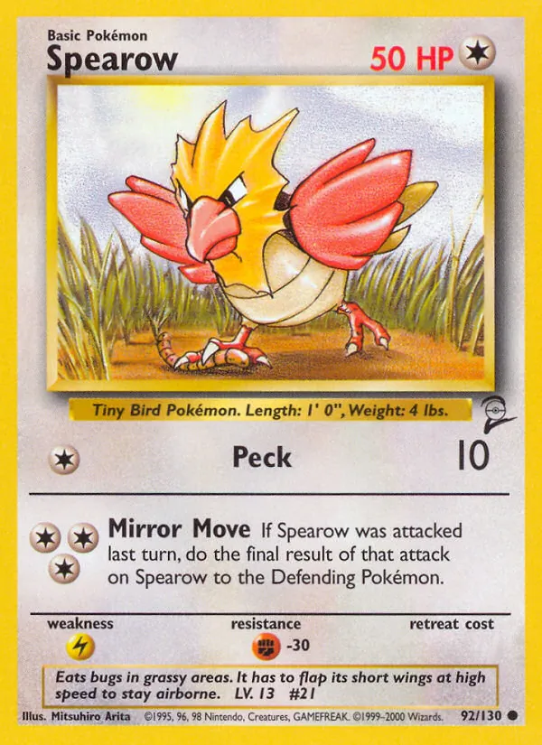 Spearow Base Set 2 92/130
