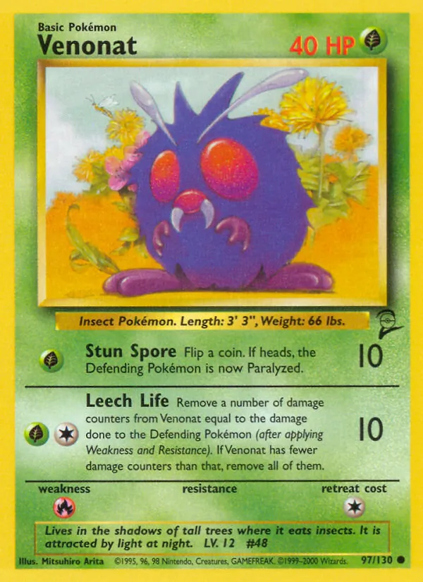 Venonat Base Set 2 97/130