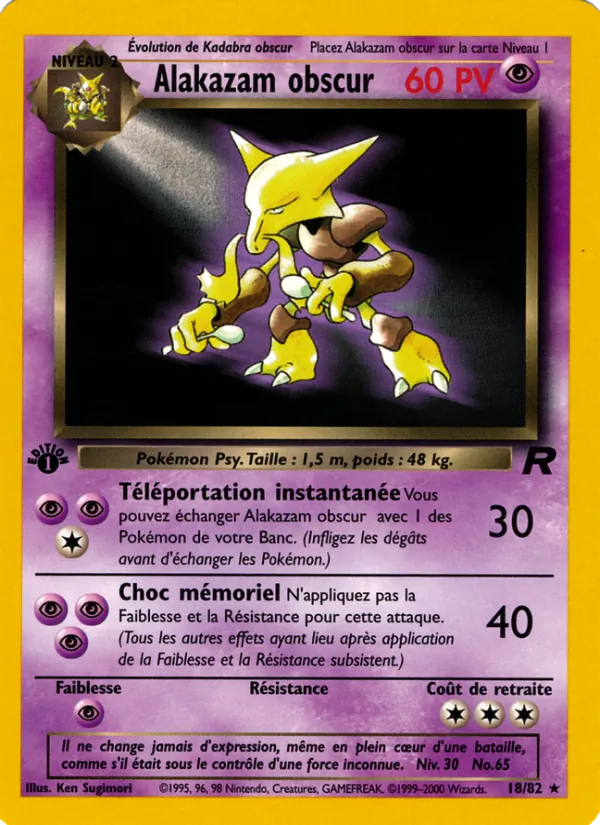 Alakazam obscur Team Rocket 18/82