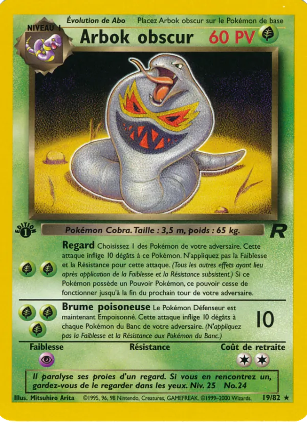 Arbok obscur Team Rocket 19/82