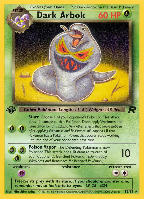 Dark Arbok Team Rocket 19/82