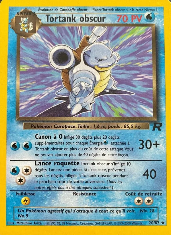 Tortank obscur Team Rocket 20/82