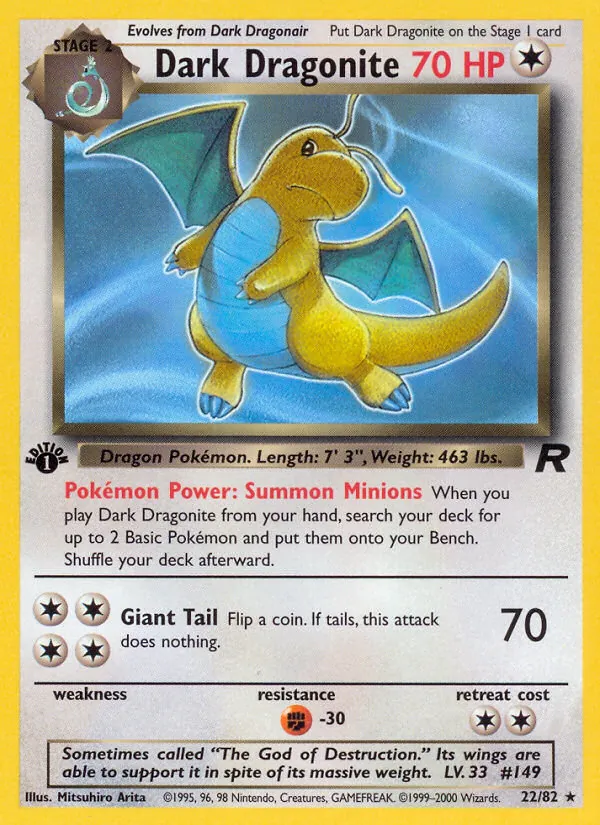 Dark Dragonite Team Rocket 22/82