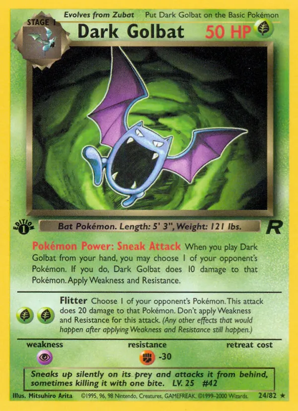 Dark Golbat Team Rocket 24/82