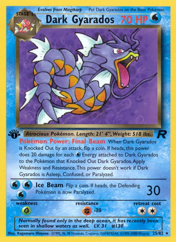 Dark Gyarados Team Rocket 25/82