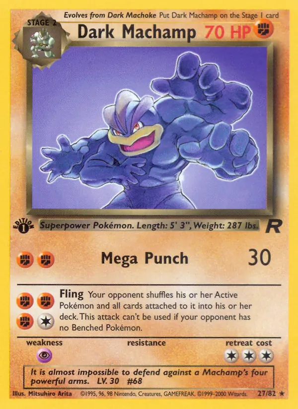 Dark Machamp Team Rocket 27/82