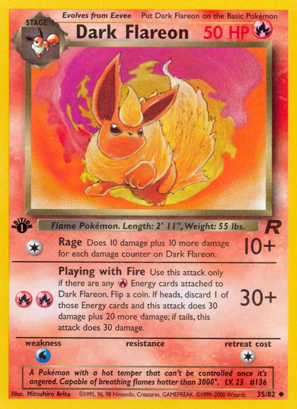 Dunkles Flamara Team Rocket 35/82