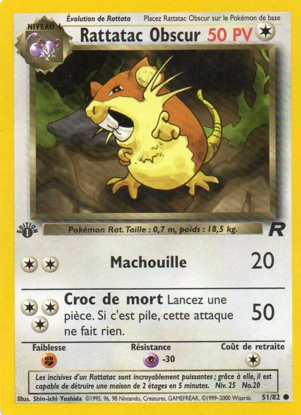 Rattatac obscur Team Rocket 51/82