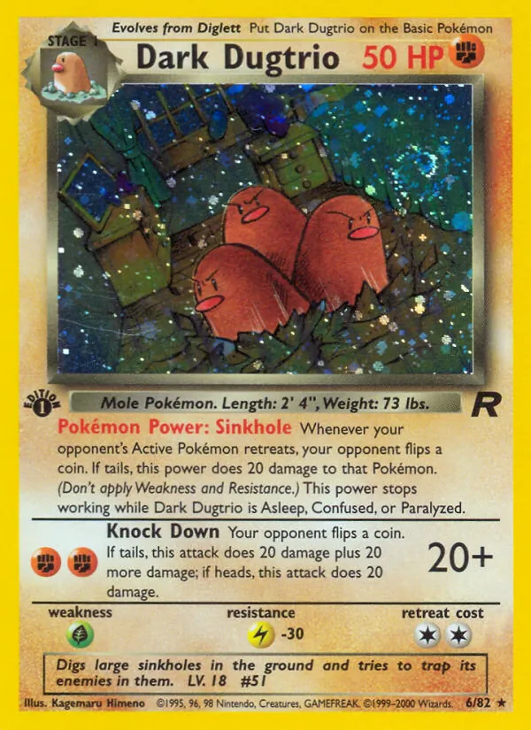 Dark Dugtrio Team Rocket 6/82
