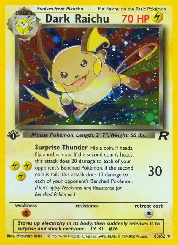 Dark Raichu Team Rocket 83/82