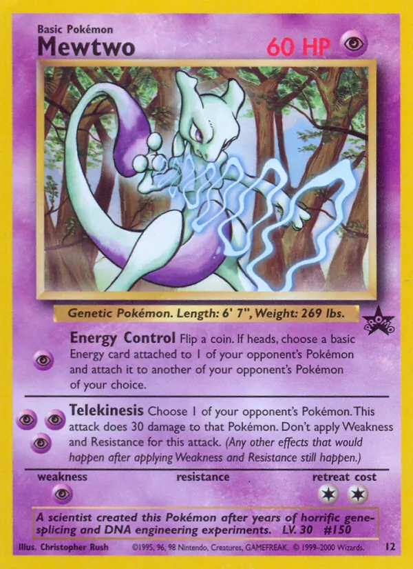 Mewtwo Wizards Black Star Promos 12/53