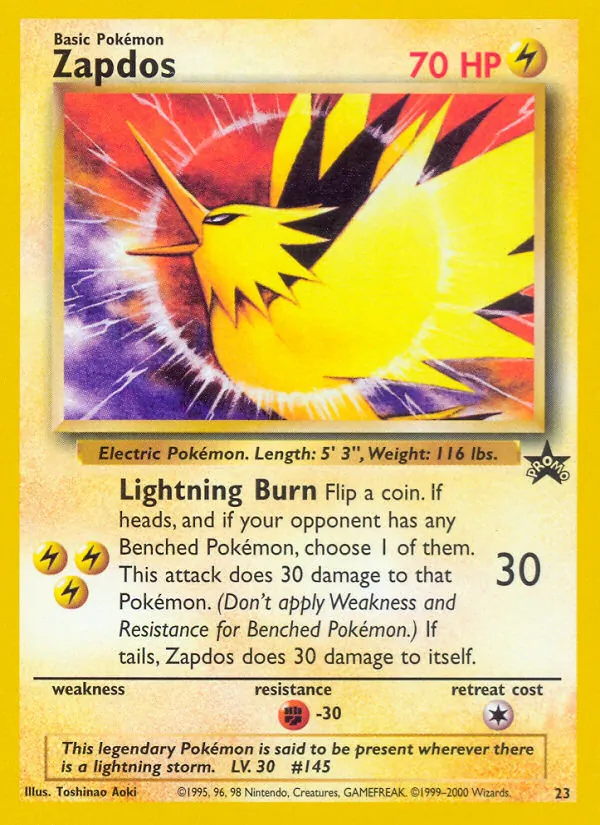 Zapdos Wizards Black Star Promos 23/53
