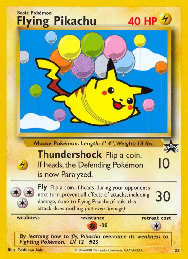 Flying Pikachu Wizards Black Star Promos 25/53