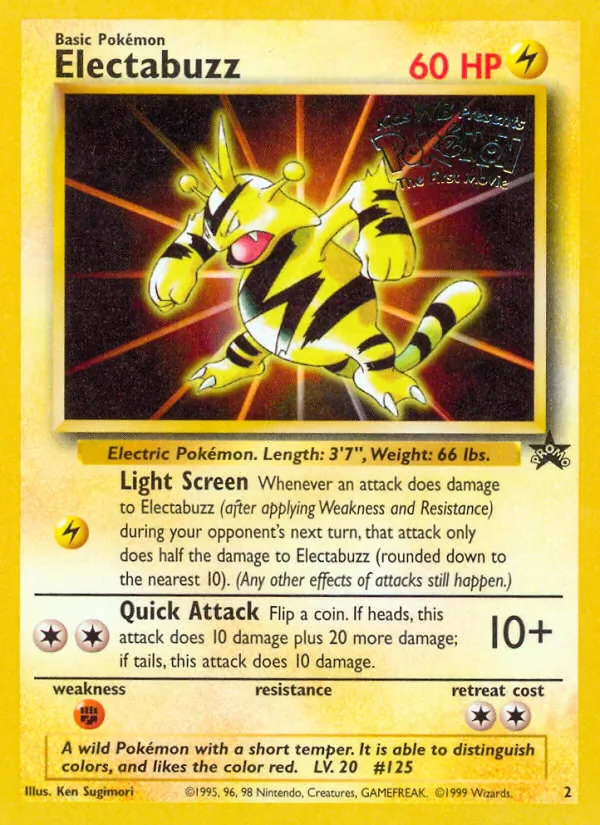 Electabuzz Wizards Black Star Promos 2/53