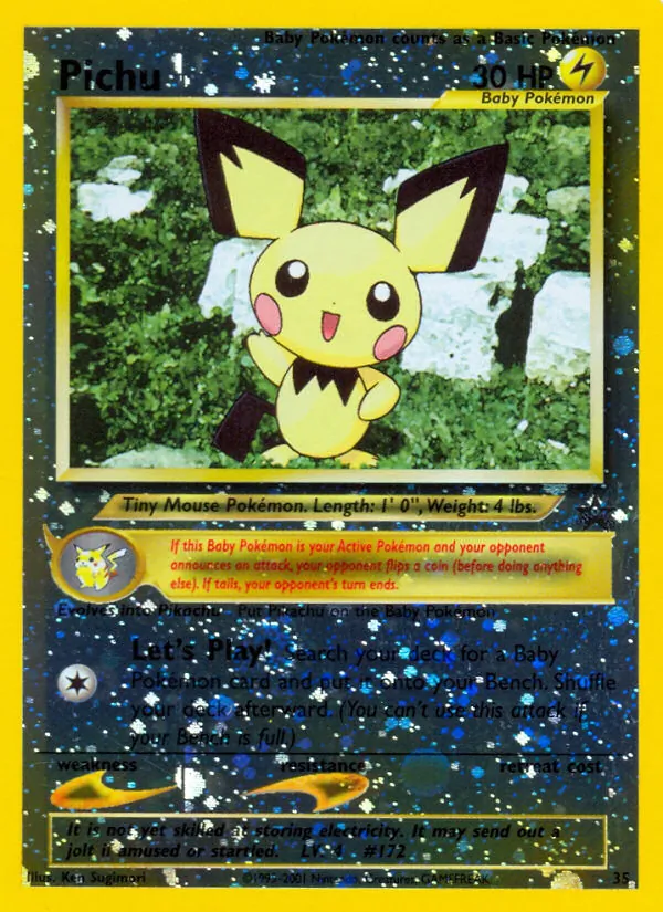 Pichu Wizards Black Star Promos 35/53