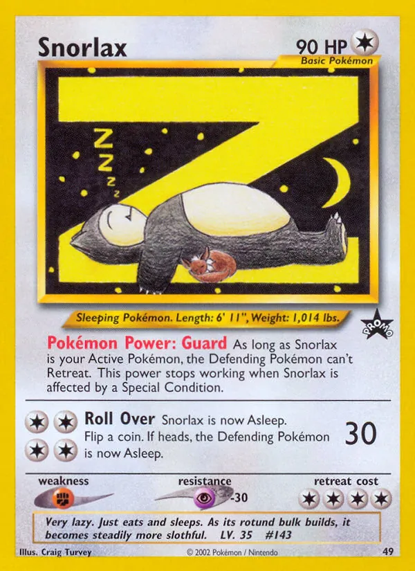 Snorlax Wizards Black Star Promos 49/53