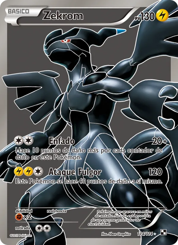 Zekrom Negro y Blanco 114/114
