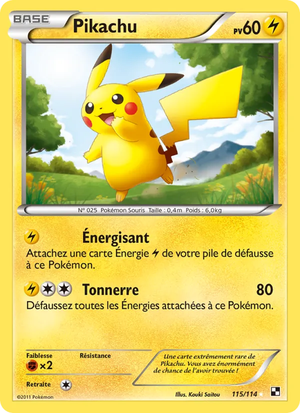 Pikachu Noir & Blanc 115/114