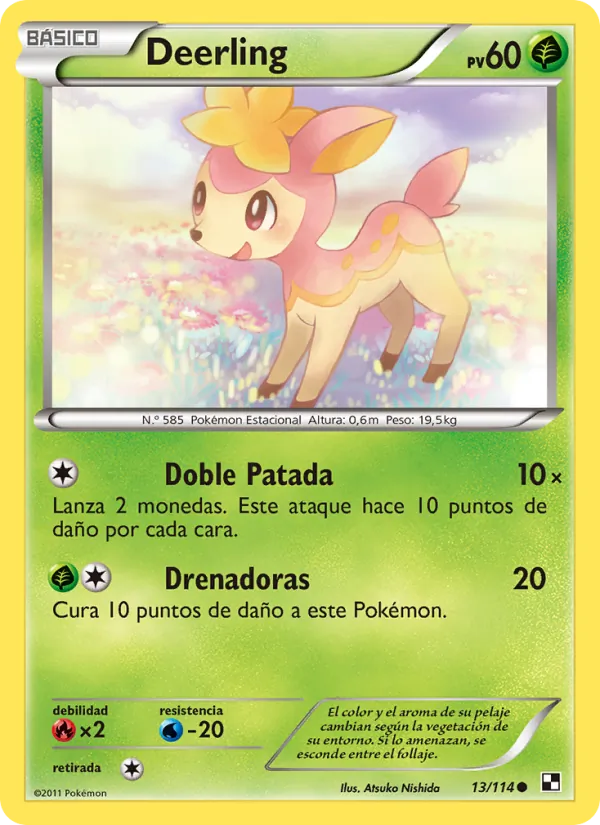 Deerling Negro y Blanco 13/114