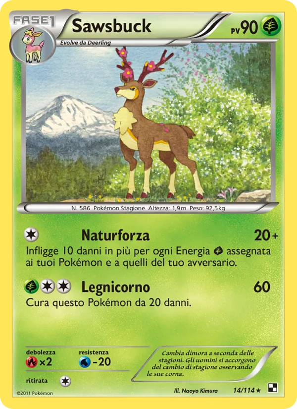 Sawsbuck Nero e Bianco 14/114