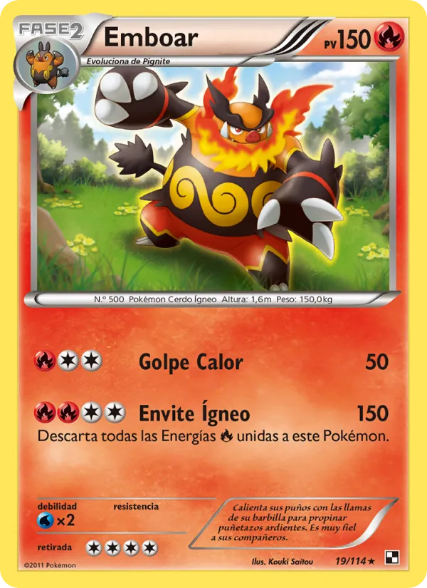 Emboar Negro y Blanco 19/114