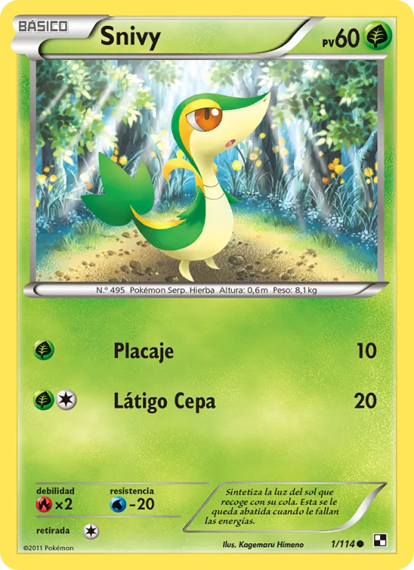 Snivy Negro y Blanco 1/114