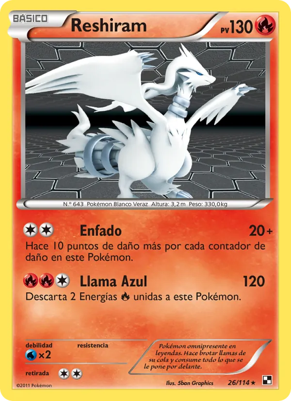 Reshiram Negro y Blanco 26/114