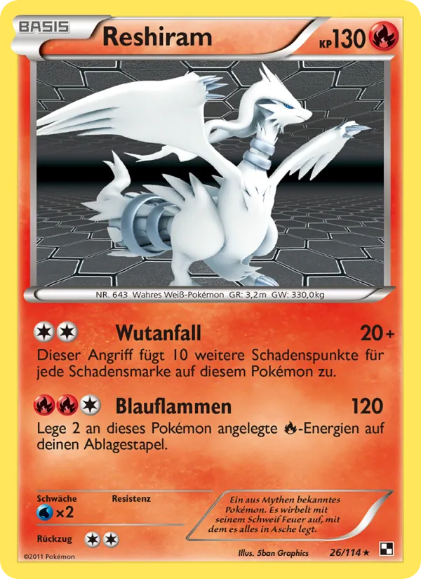Reshiram Schwarz & Weiß 26/114