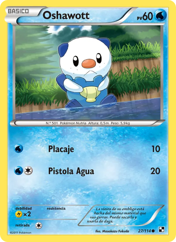 Oshawott Negro y Blanco 27/114