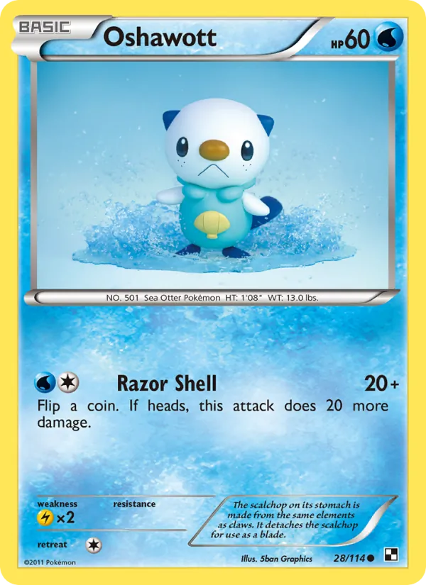 Oshawott Black & White 28/114