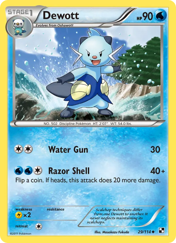 Dewott Black & White 29/114