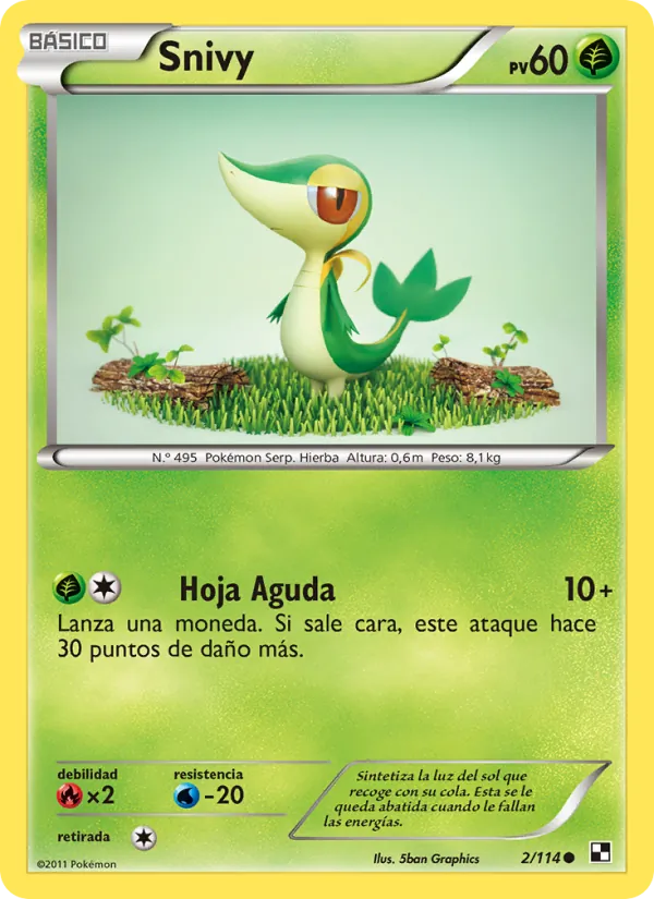 Snivy Negro y Blanco 2/114