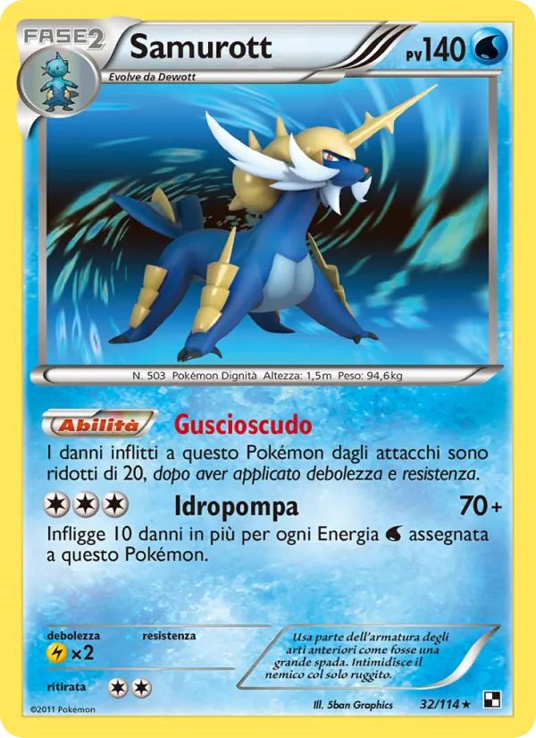 Samurott Nero e Bianco 32/114