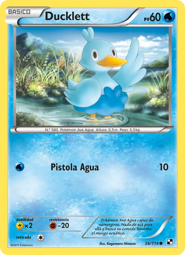 Ducklett Negro y Blanco 36/114