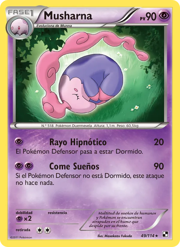 Musharna Negro y Blanco 49/114