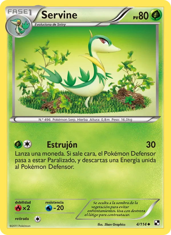 Servine Negro y Blanco 4/114