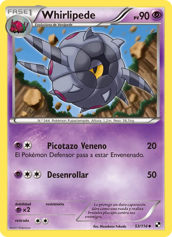 Whirlipede Negro y Blanco 53/114