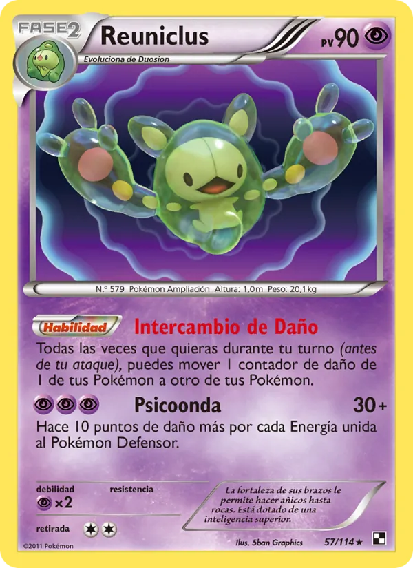 Reuniclus Negro y Blanco 57/114