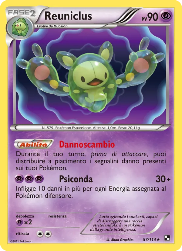 Reuniclus Nero e Bianco 57/114