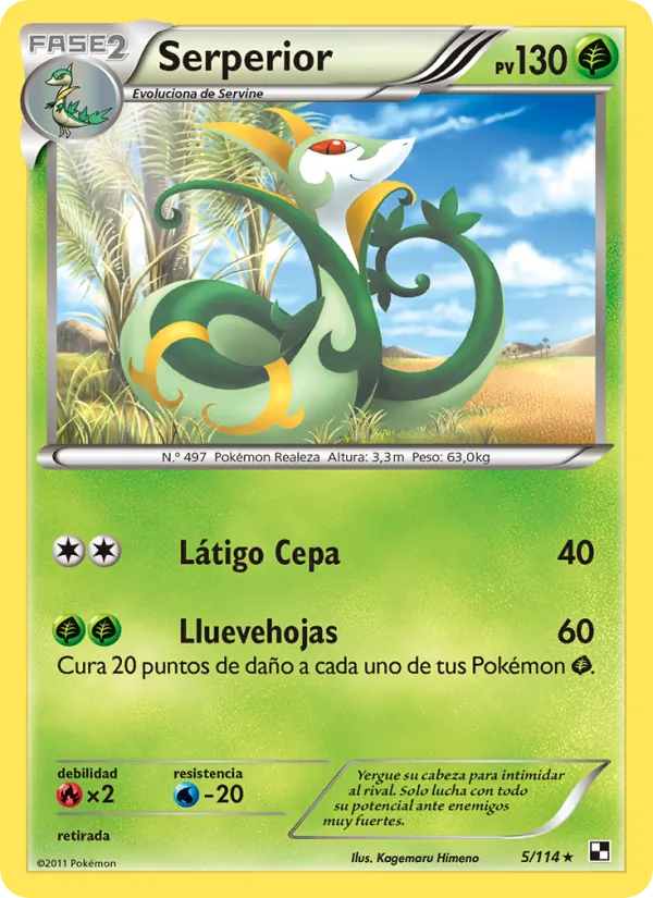 Serperior Negro y Blanco 5/114
