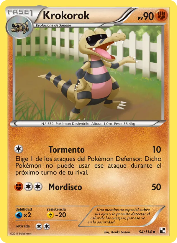 Krokorok Negro y Blanco 64/114