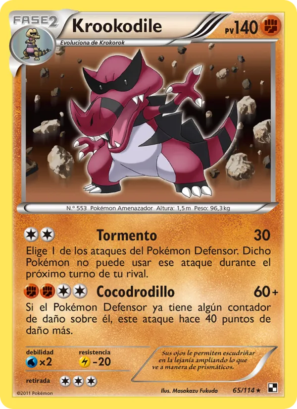 Krookodile Negro y Blanco 65/114