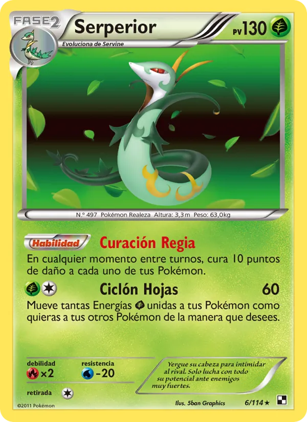 Serperior Negro y Blanco 6/114
