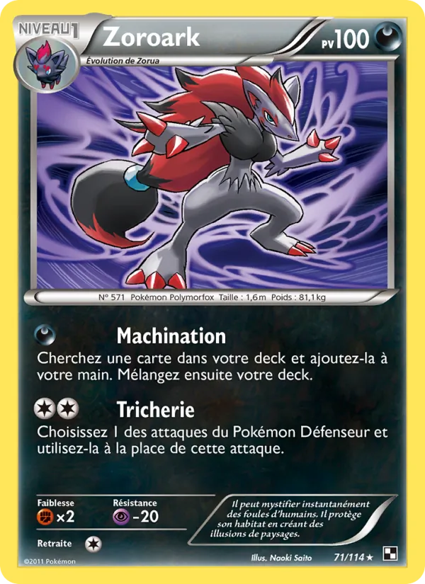 Zoroark Noir & Blanc 71/114