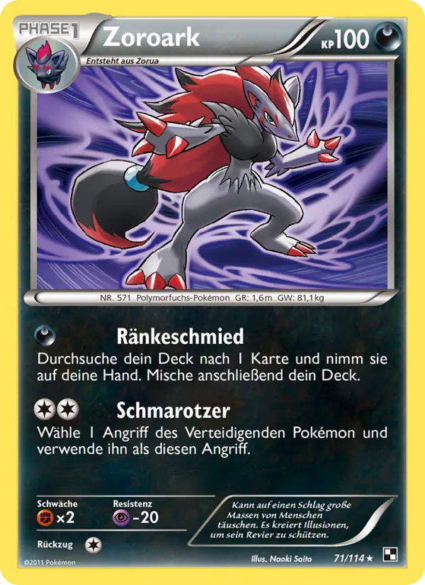Zoroark Schwarz & Weiß 71/114