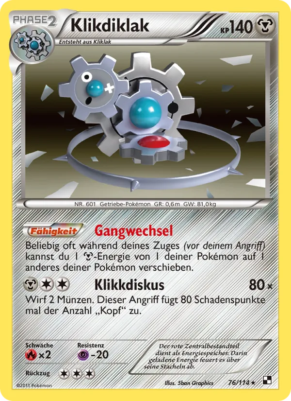 Klikdiklak Schwarz & Weiß 76/114