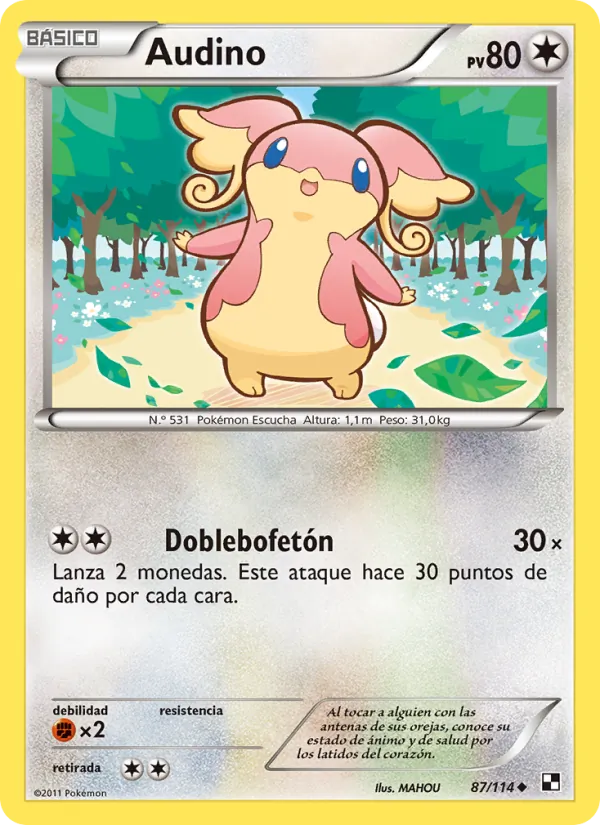 Audino Negro y Blanco 87/114