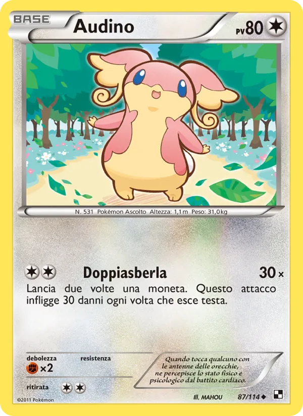 Audino Nero e Bianco 87/114